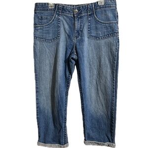 Cute! Calvin Klein Women’s Jean Denim Capri Pants Size 14